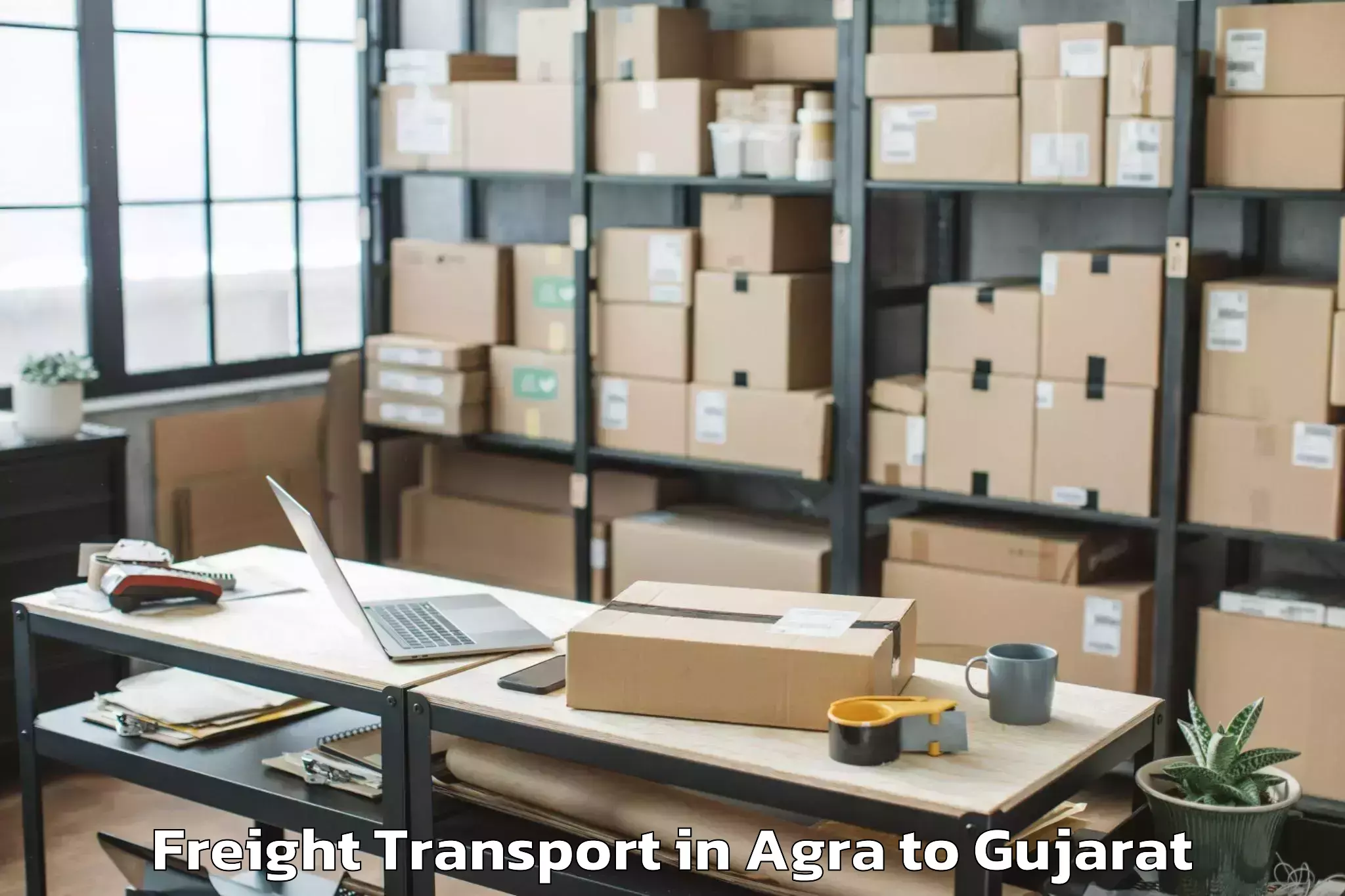 Hassle-Free Agra to Mahudha Freight Transport